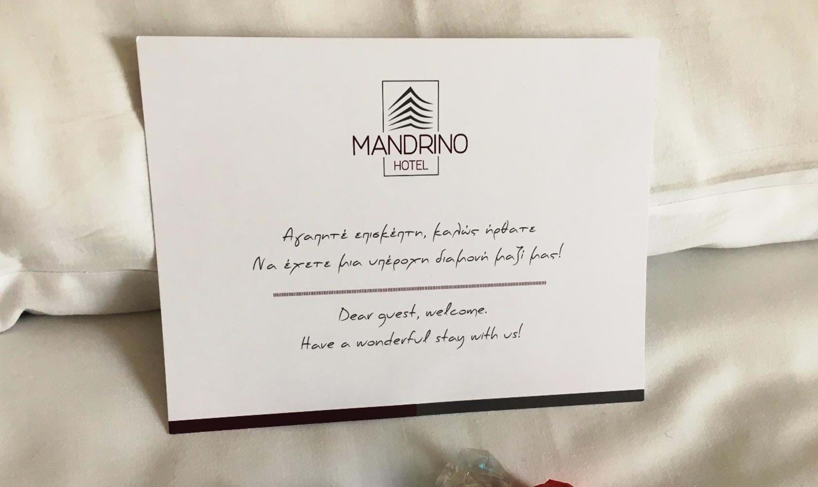 Welcome Card For Vip Hotel Guest